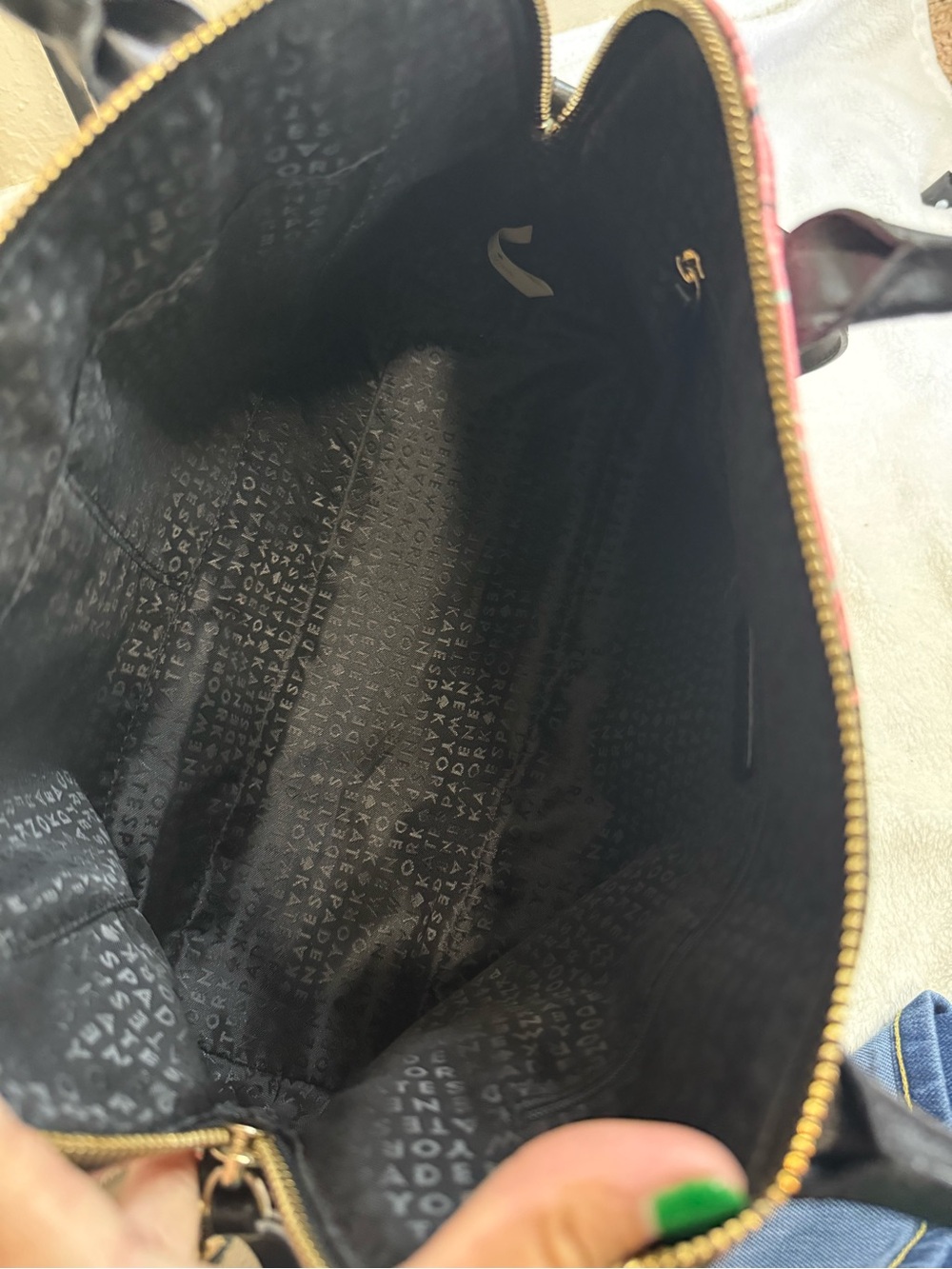 Kate Spade Brightwater Drive Rachelle Flamingo Feather Print Satchel Bag - Picture 10 of 15
